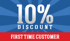 A 10-percent discount for first time customers